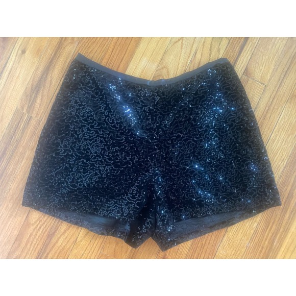 Mimi Chica velvet sequin hot shorts zipper stretchy velour sparkly party dressy - Picture 2 of 4